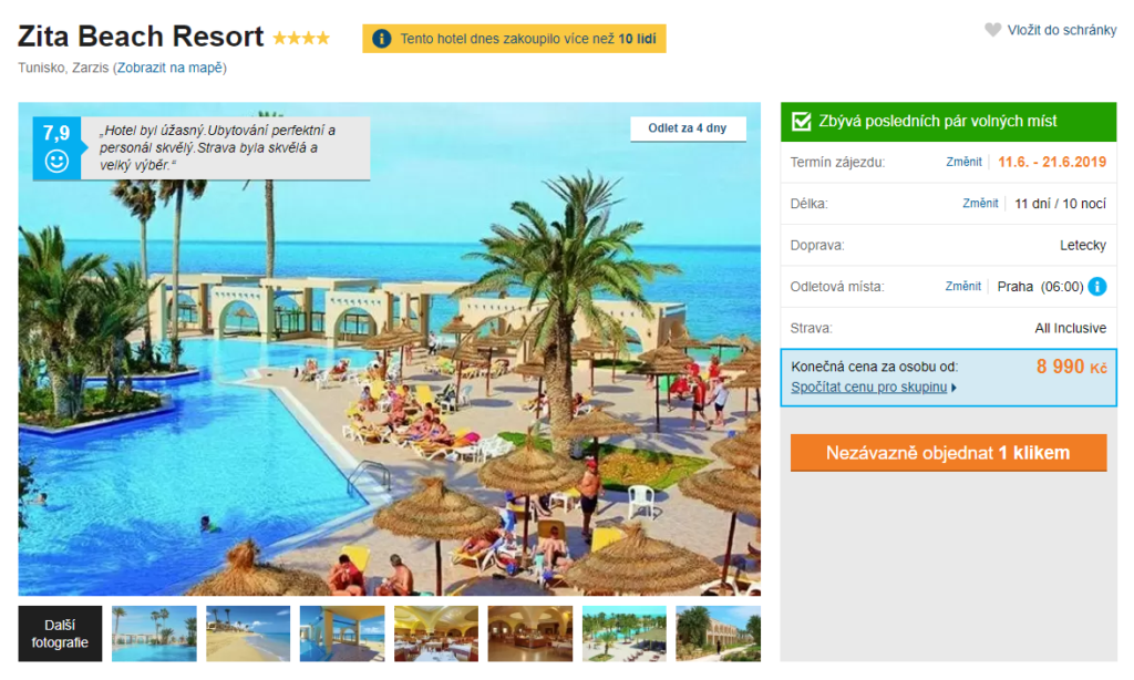 zita - Tunisko na 11 dní do 4* hotelu s all inclusive za 8990 Kč - skvělá nabídka